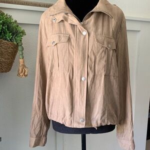 BE COOL Women's Taupe/Light Brown Utility Jacket sz M